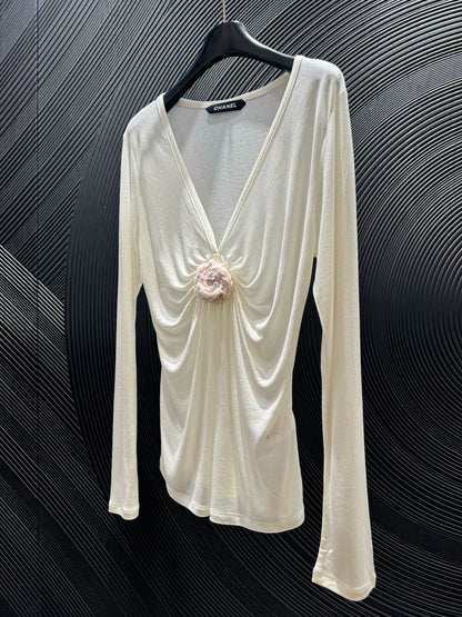 25fw V-neck top (vintage series)