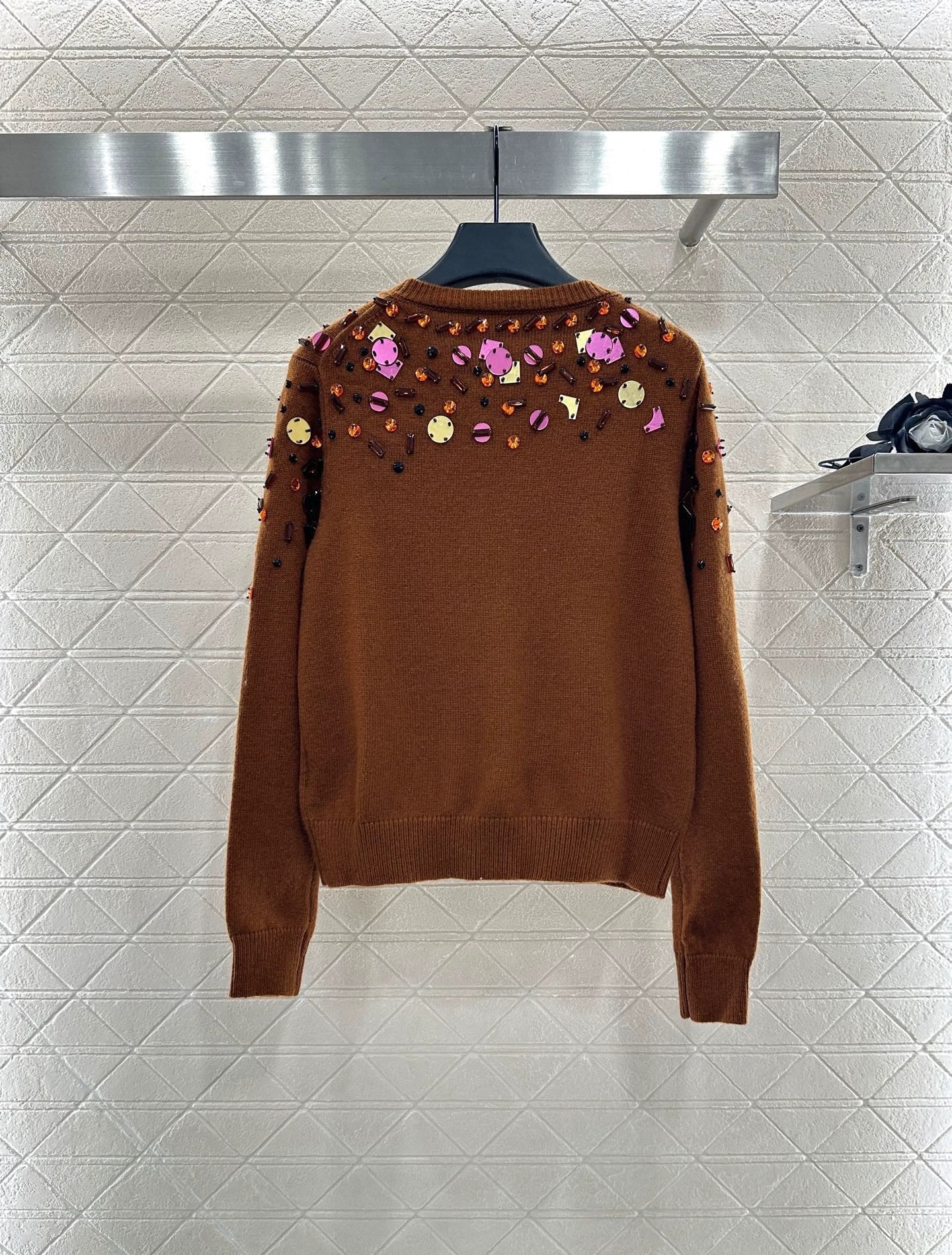 25fw Sequin studded cardigan