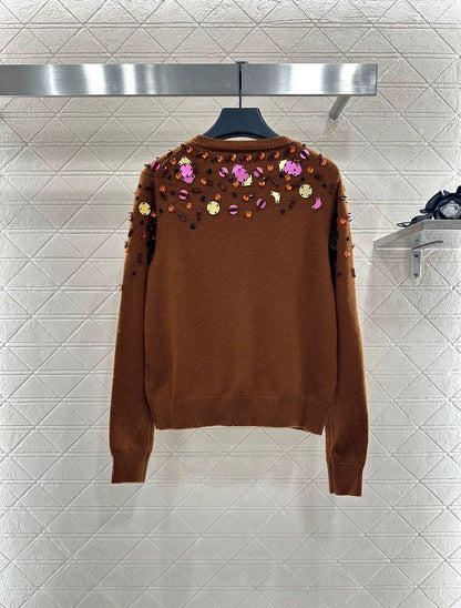 25fw Sequin studded cardigan