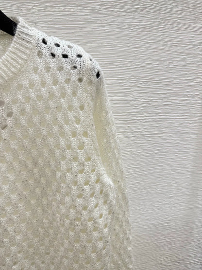 25fw Hollow knit sweater