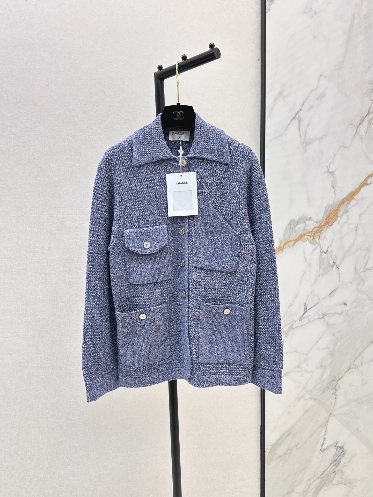 25fw Collar jacket knitted jacket