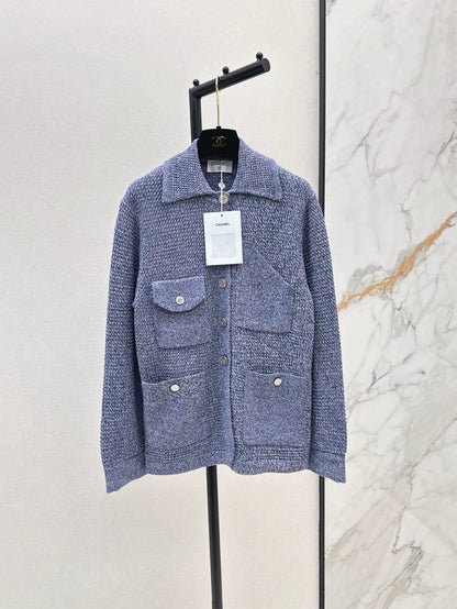 25fw Collar jacket knitted jacket
