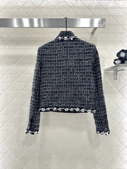 Sequin trimmed dress jacket