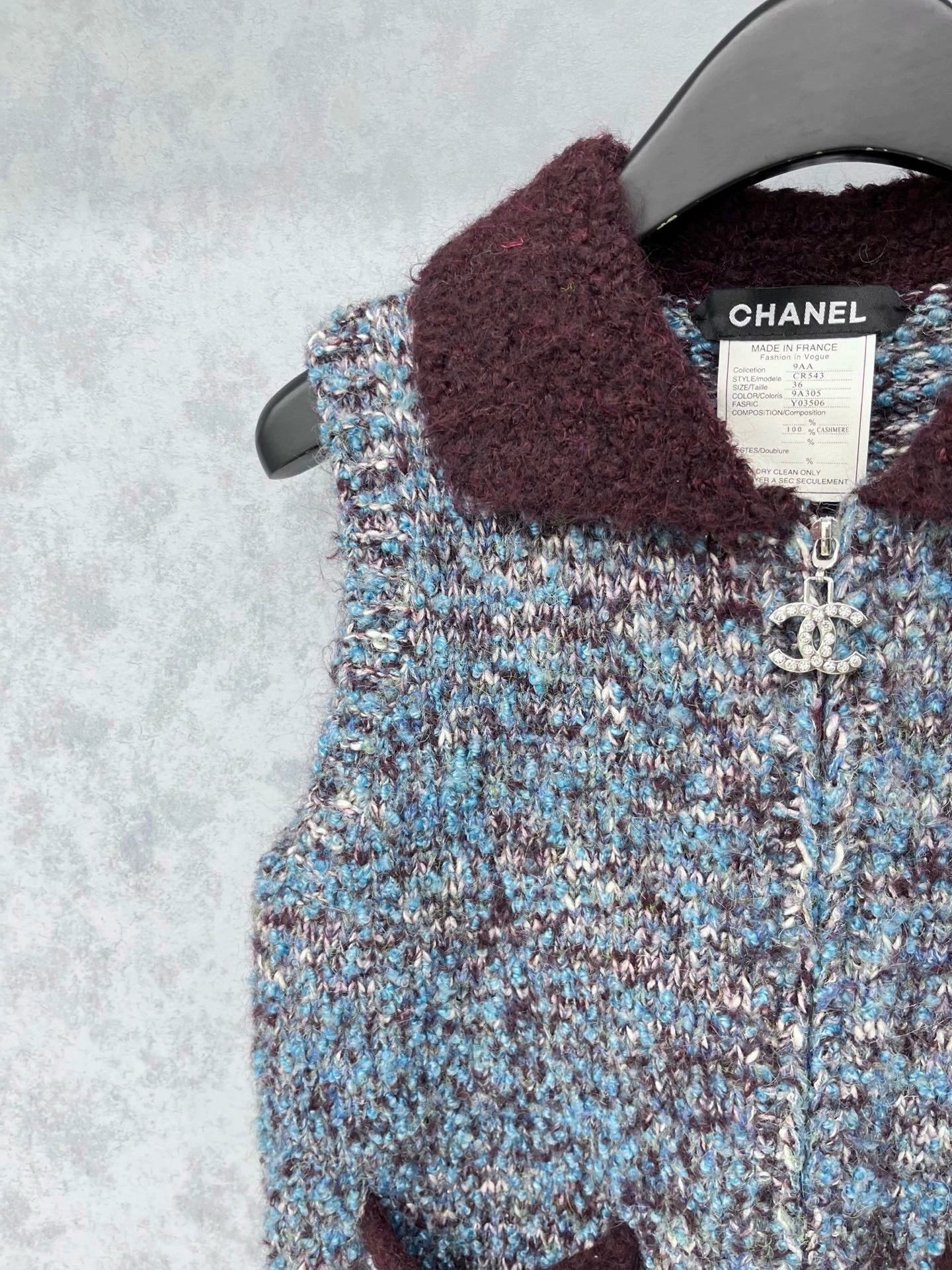 Color blocked lapel vest jacket