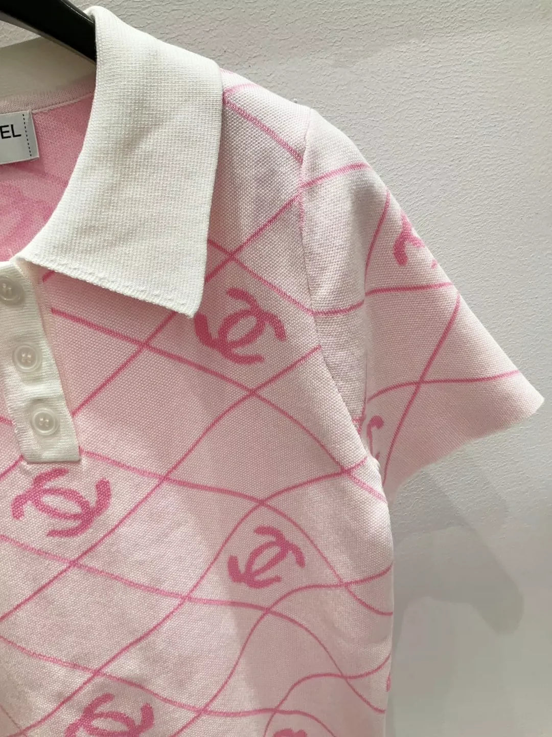 25fw Collar knit short sleeved shirt