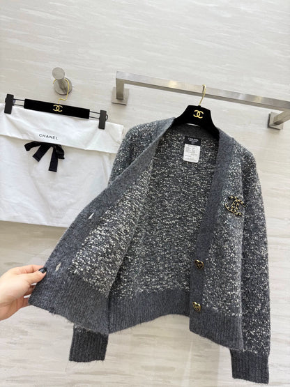 Wool knitted cardigan jacket