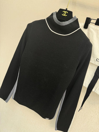High necked woolen sweater