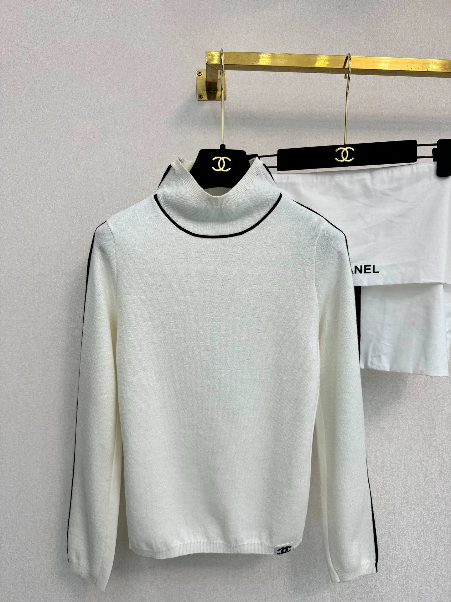 High necked woolen sweater