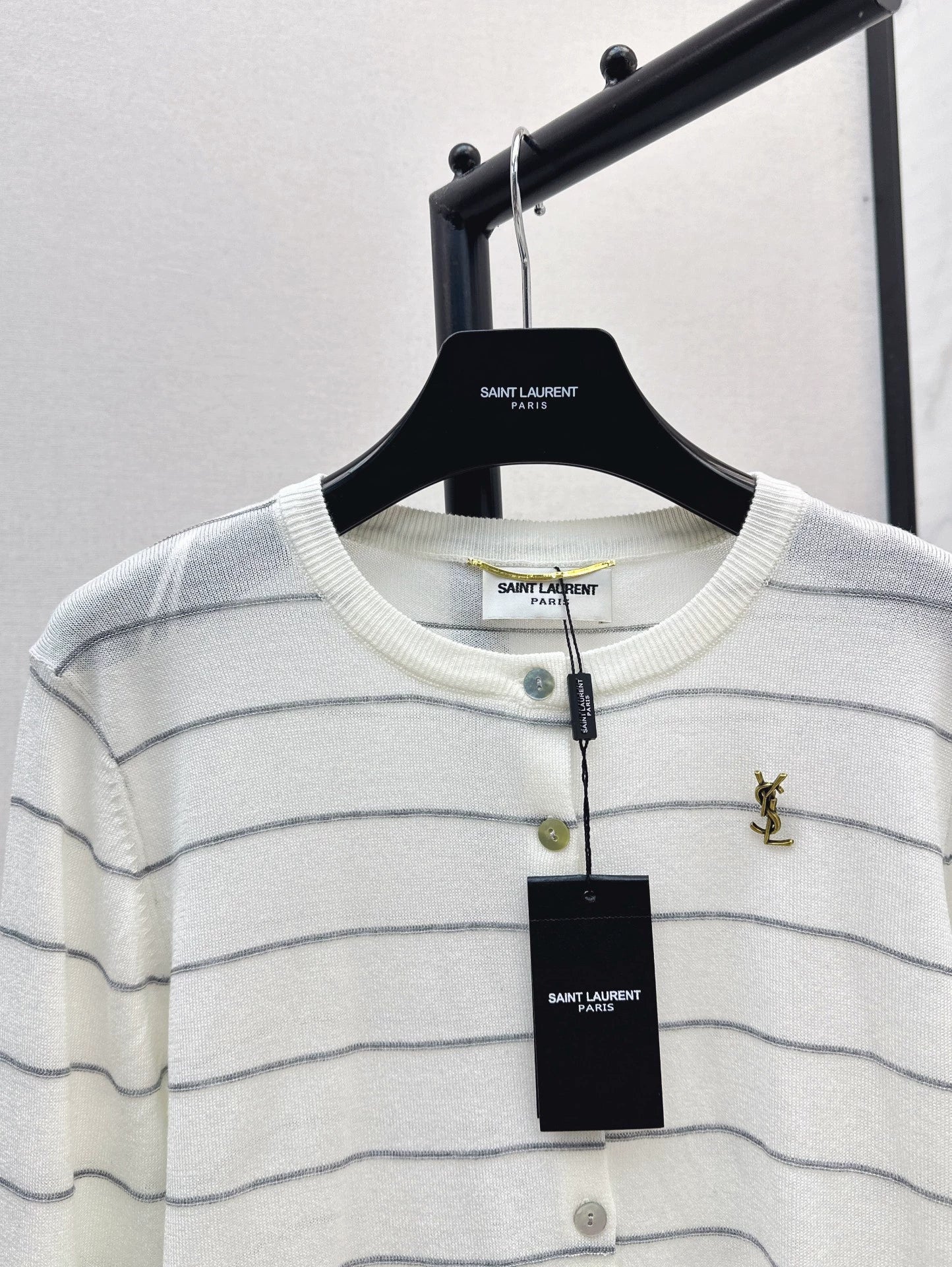 25fw Striped knitted cardigan