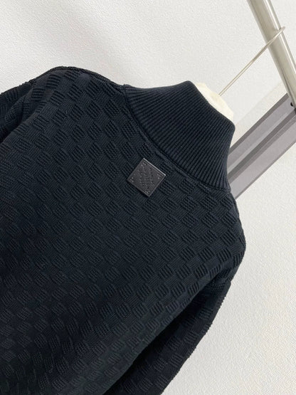 25fw Checkered dark patterned sweater