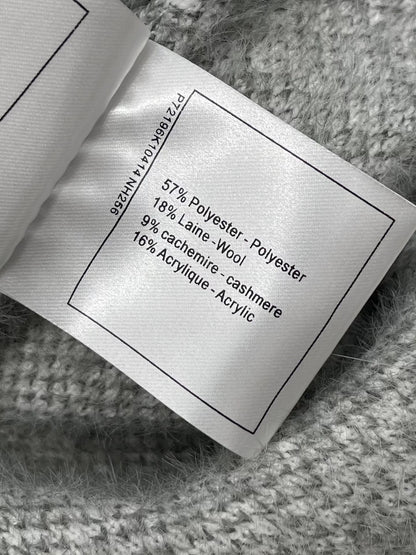 Detachable woolen sleeve round neck cardigan