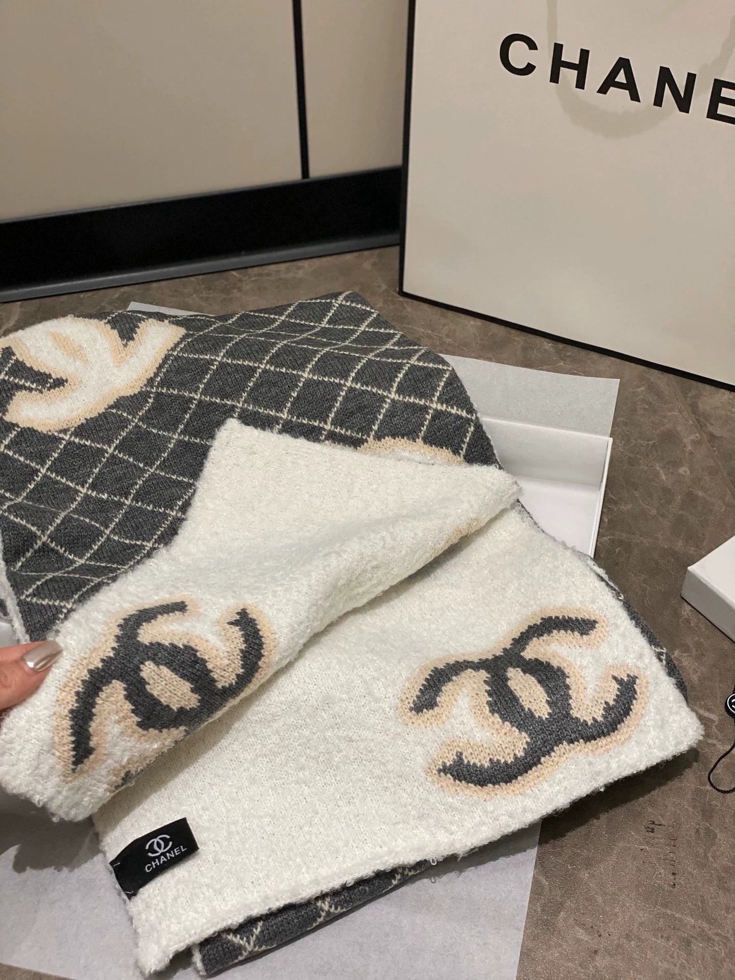 25fw Double sided new scarf