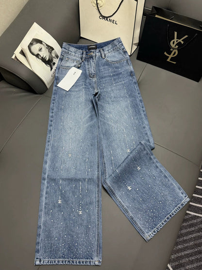 25fw Hot stamping straight leg jeans