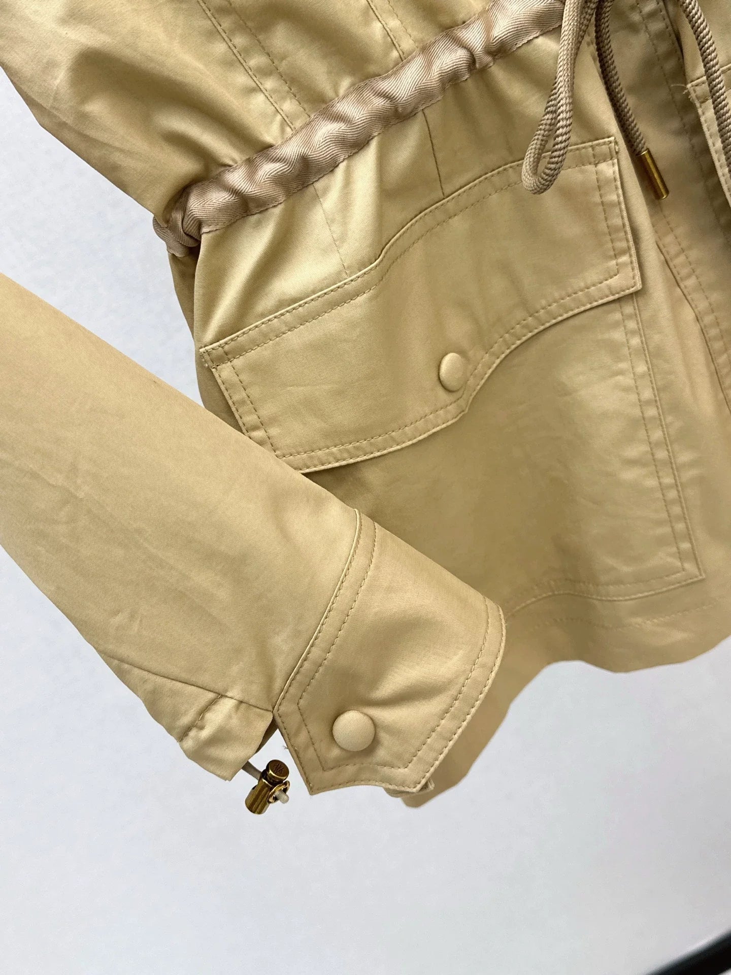 25fw Collar drawstring trench coat jacket