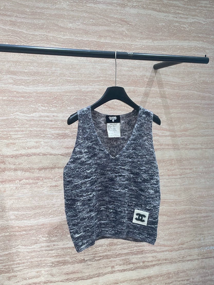 25fw Sea hair V-neck vest (vintage series)