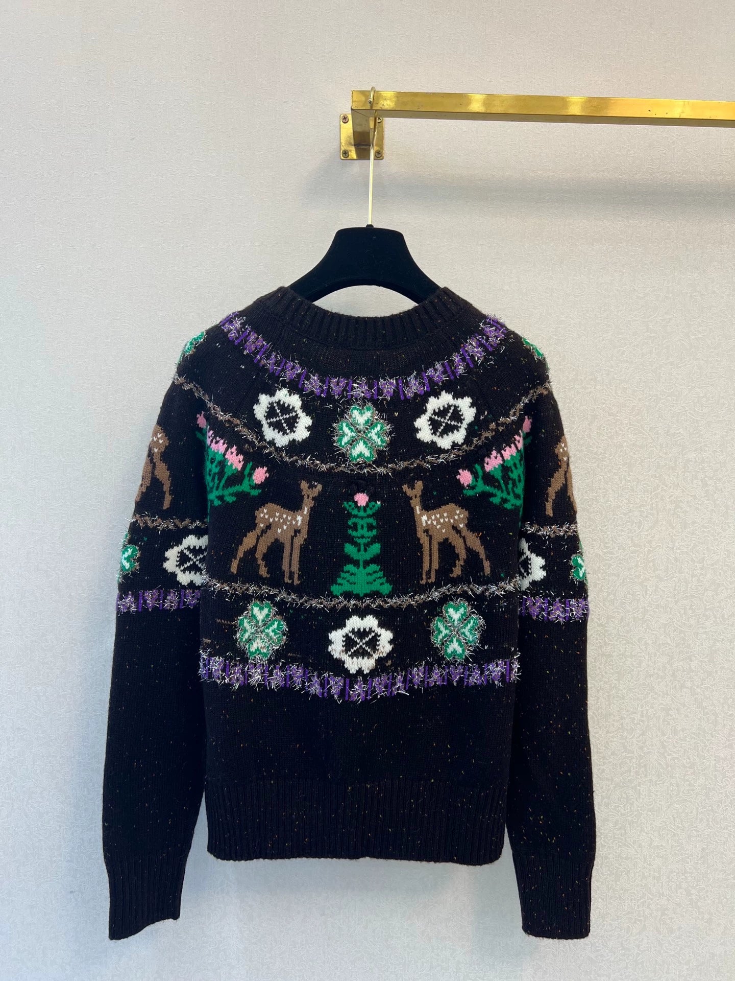 Deer knitted cardigan