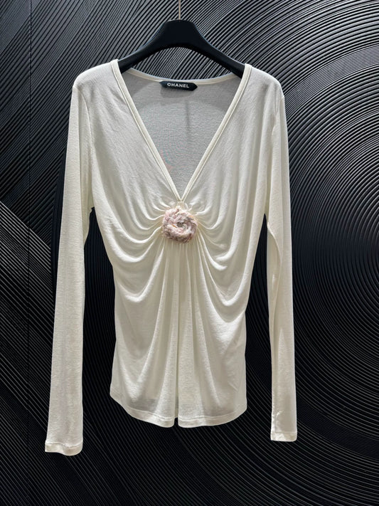 25fw V-neck top (vintage series)