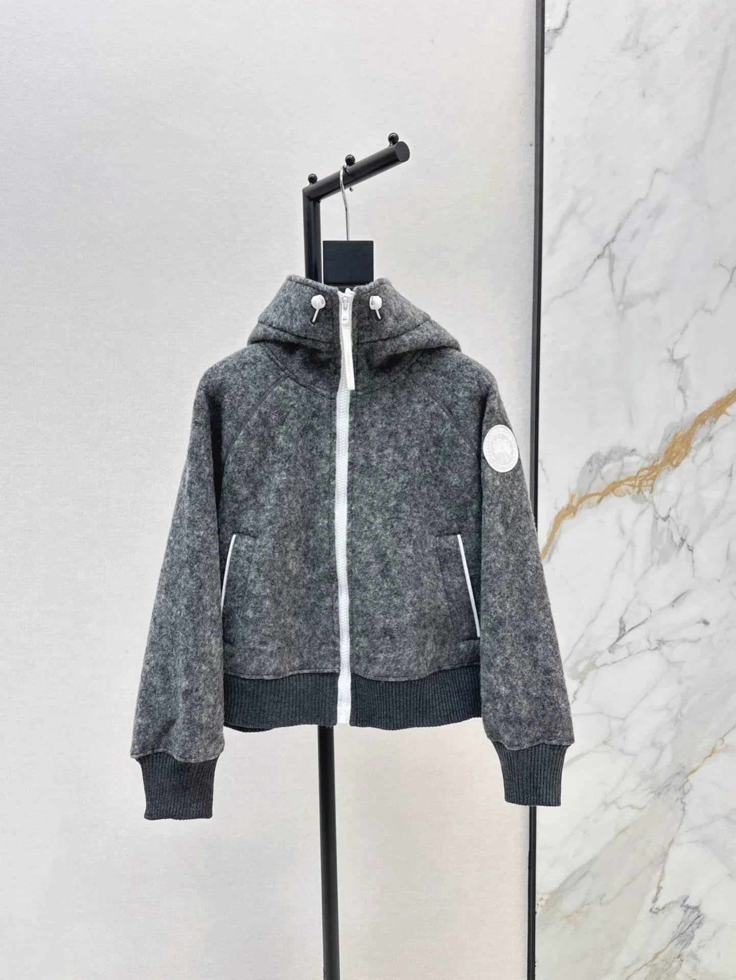 25fw Wool sports sweatshirt jacket