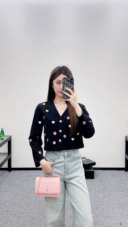 25fw Metal badge jacket