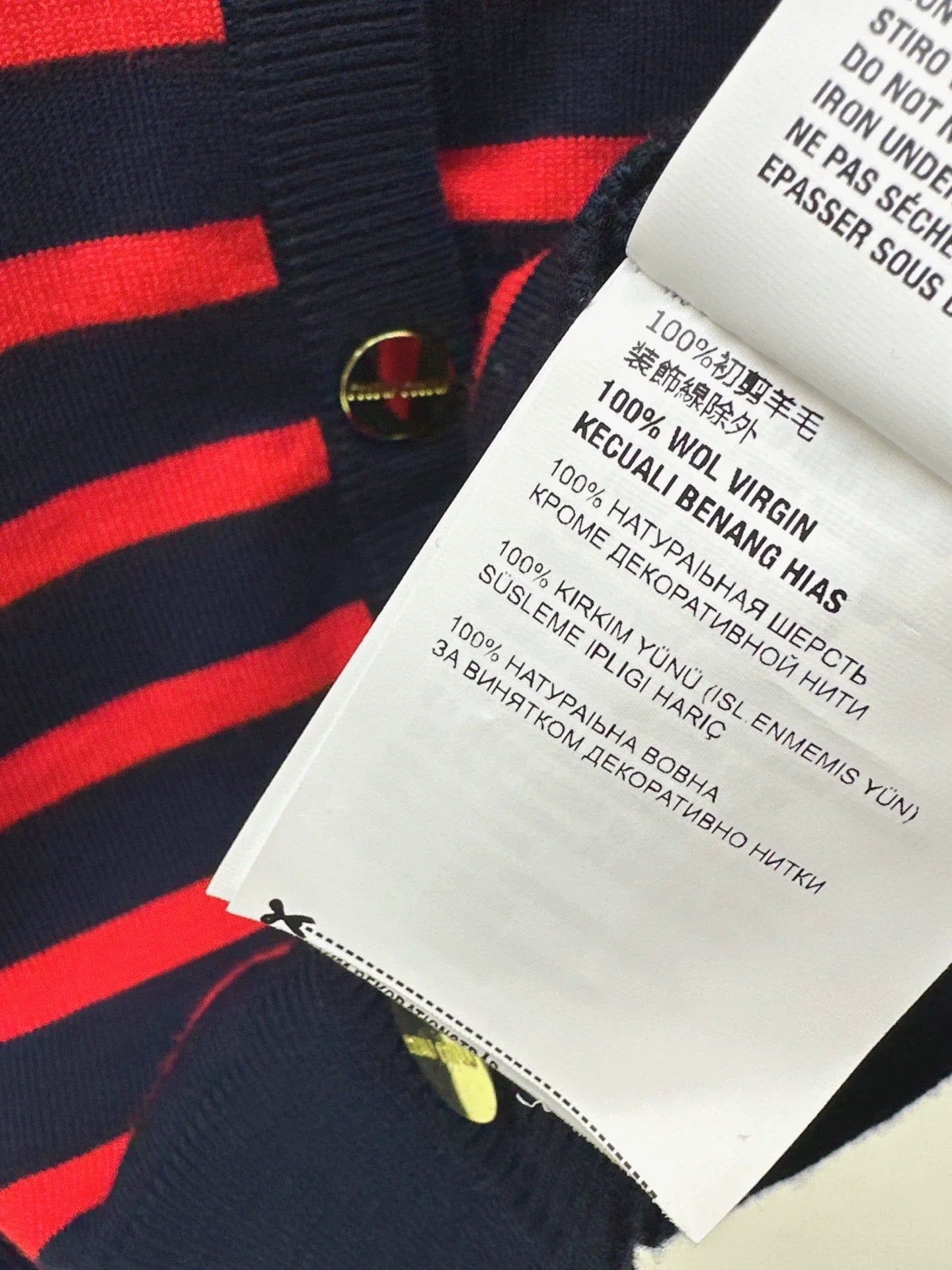 25fw Striped knitted cardigan