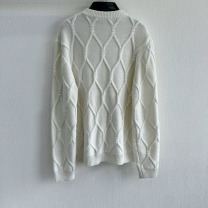 25fw Retro pearl pullover sweater