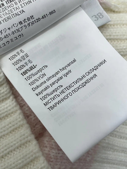 Color blocked letter pullover sweater