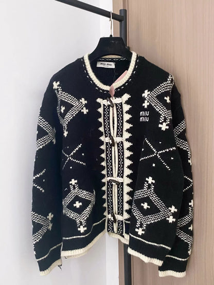 25fw Two-color cardigan