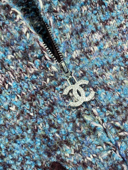 Color blocked lapel vest jacket