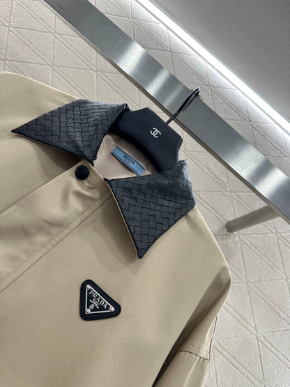 25fw Knitted collar jacket jacket