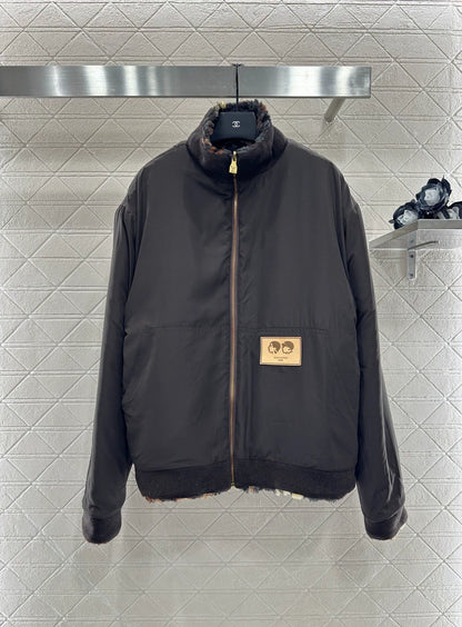 25fw Wear a teddy zipper jacket on both sides