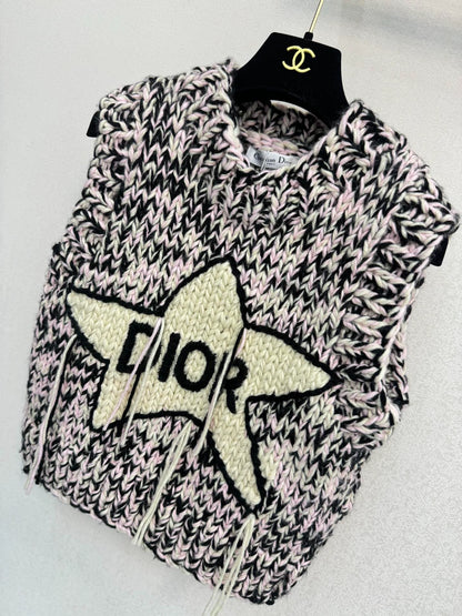 Five pointed star knitted vest