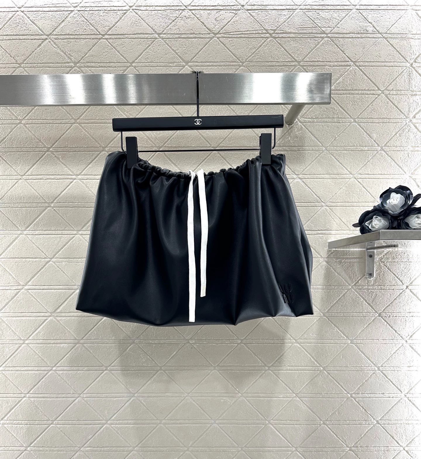 25fw Sheepskin shirt half skirt set