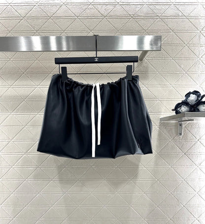 25fw Sheepskin shirt half skirt set