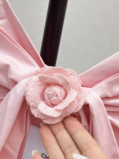 25fw Bow-decorated suspenders(pink/white)