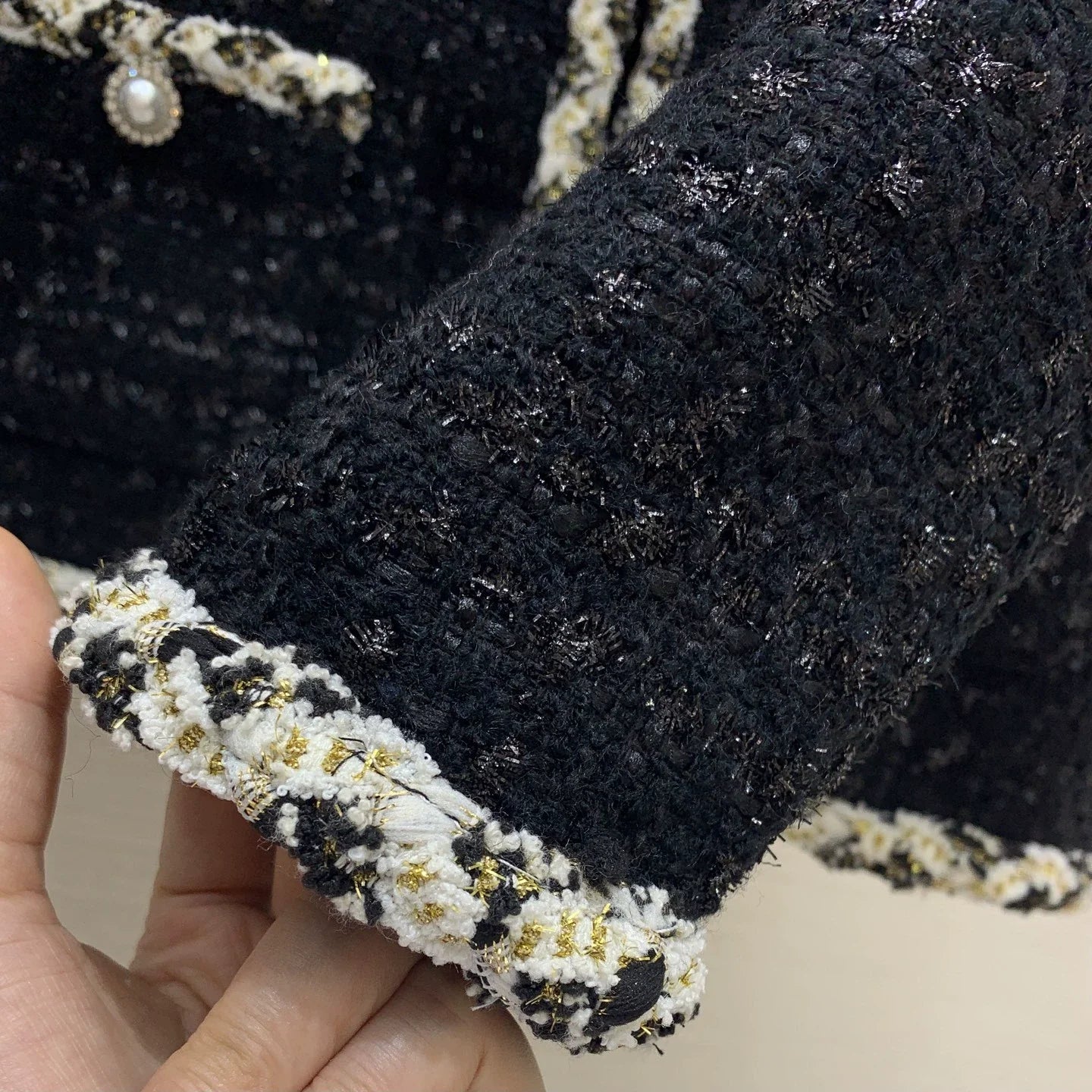 25fw Silver silk woven blended jacket