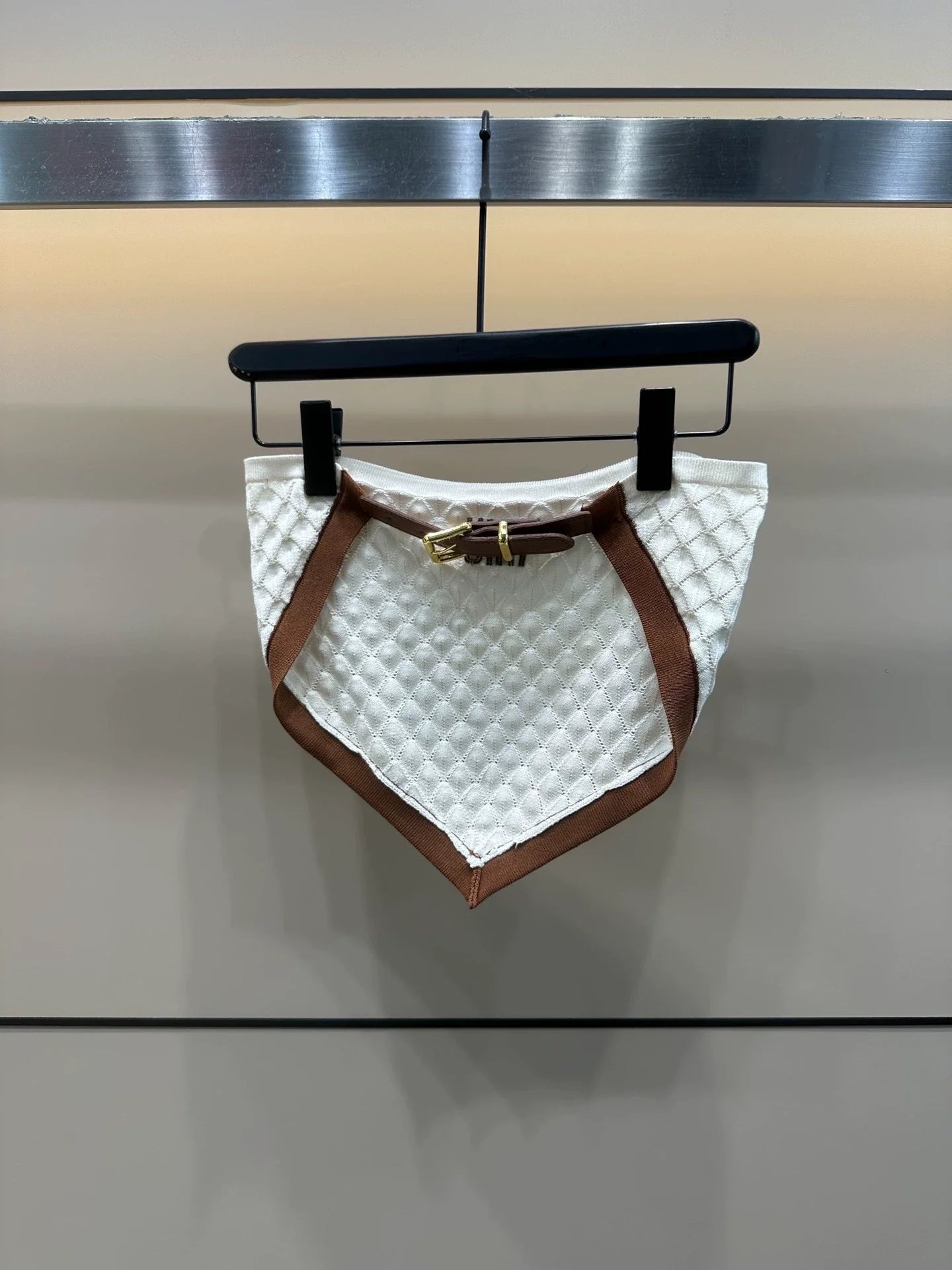 25 Summer new style dark pattern diamond tube top + skirt suit