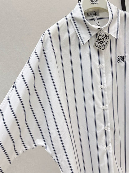 25fw Embroidered bat sleeve shirt