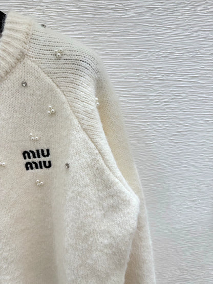 25fw Pearl knitted cardigan