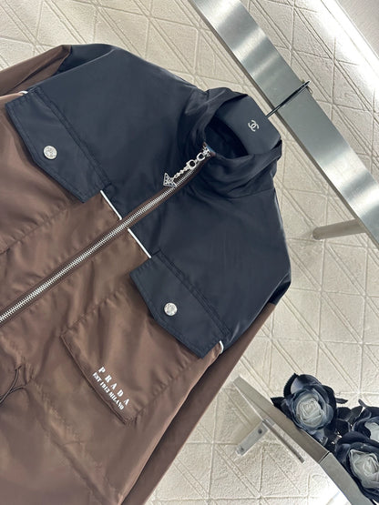 25fw Color blocking drawstring jacket jacket