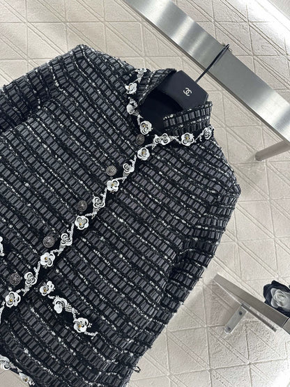 Sequin trimmed dress jacket