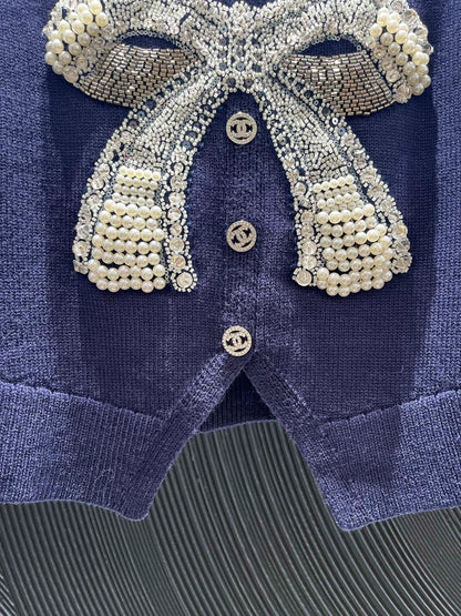 25fw Bow tie stand up collar sweater（Medieval Series）