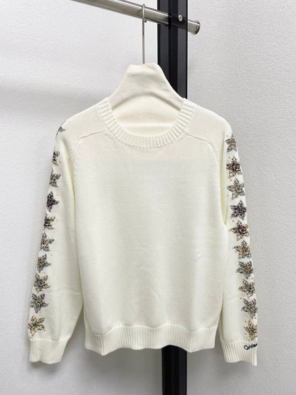 25fw new embroidered sweater
