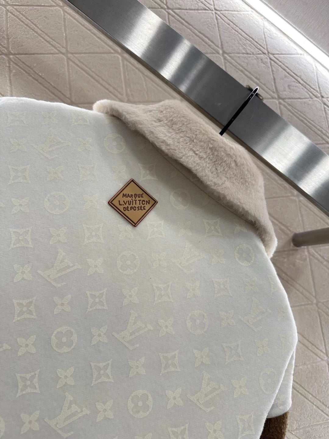 Printed Color-Blocked Down Jacket