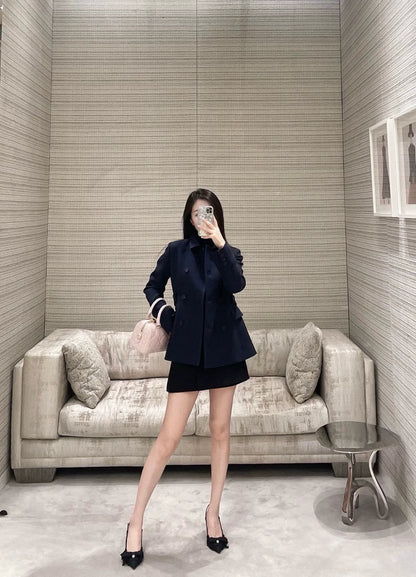 25fw Classic Lapel Double-Breasted Blazer