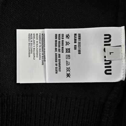 25fw Letter jacquard round neck sweater