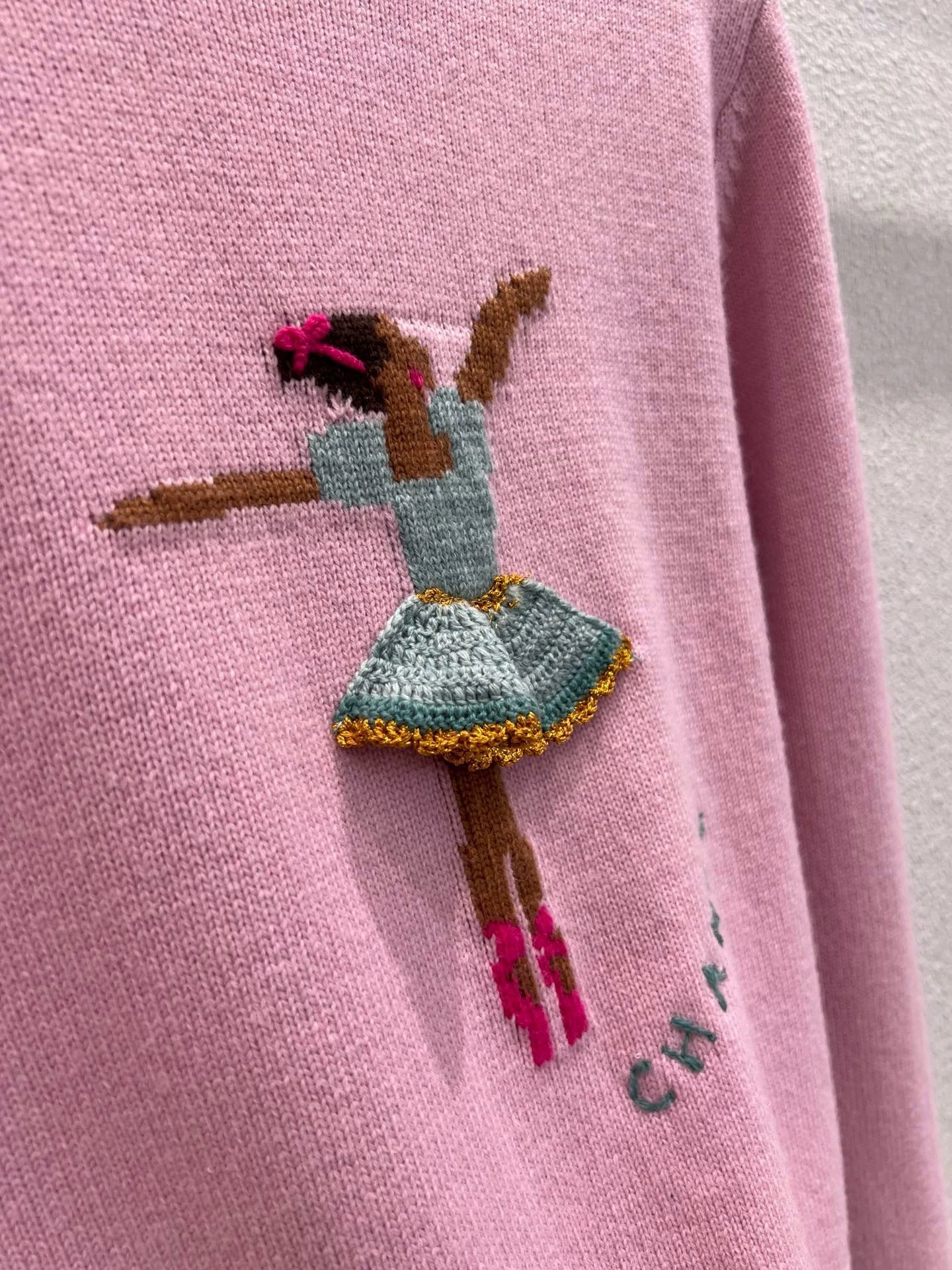 25fw Hook flower dancing girl sweater