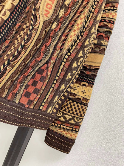 25fw Flower jacquard knitted sweater