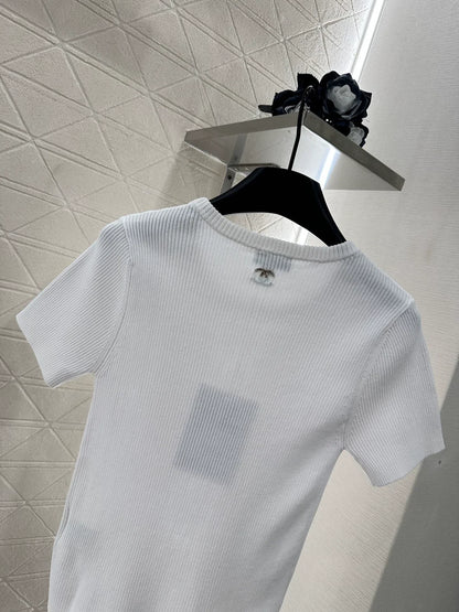 25fw Hollow knit short sleeves