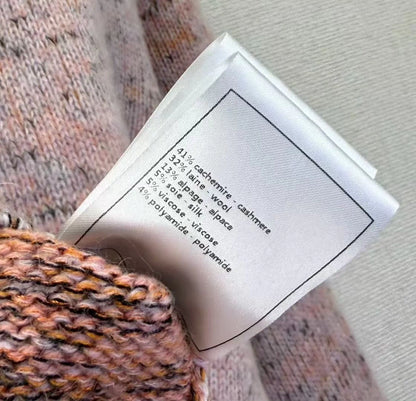 25fw Collar long sleeved knitted cardigan）