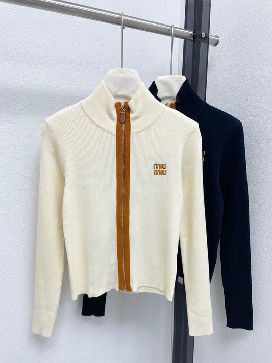 25fw Stand up collar cardigan